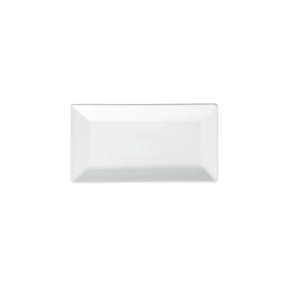 Winco RPR-10 to RPR-85, 8.5"-16.25" Royalsquare Rectangular White Porcelain Platters