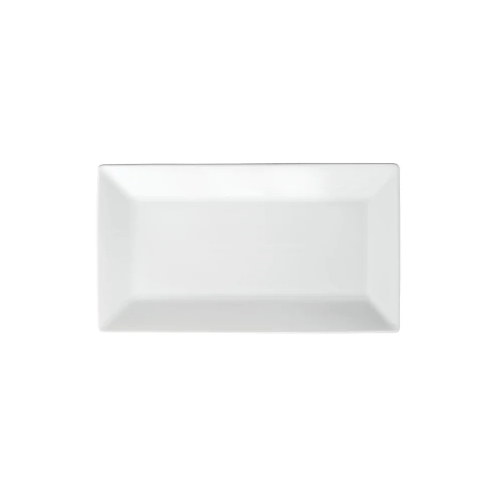 Winco RPR-10 to RPR-85, 8.5"-16.25" Royalsquare Rectangular White Porcelain Platters