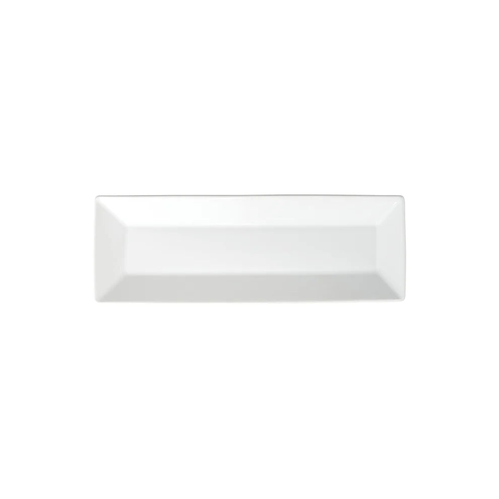 Winco RPR-10 to RPR-85, 8.5"-16.25" Royalsquare Rectangular White Porcelain Platters