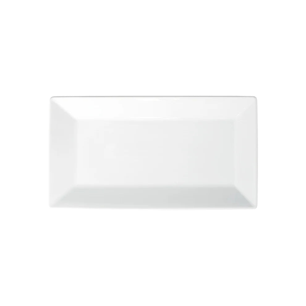 Winco RPR-10 to RPR-85, 8.5"-16.25" Royalsquare Rectangular White Porcelain Platters