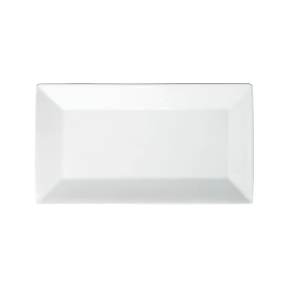 Winco RPR-10 to RPR-85, 8.5"-16.25" Royalsquare Rectangular White Porcelain Platters