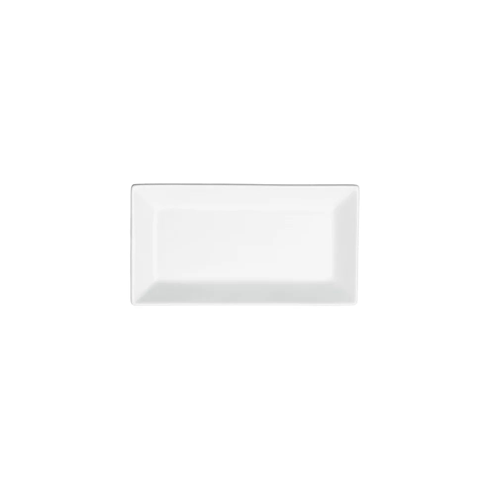 Winco RPR-10 to RPR-85, 8.5"-16.25" Royalsquare Rectangular White Porcelain Platters