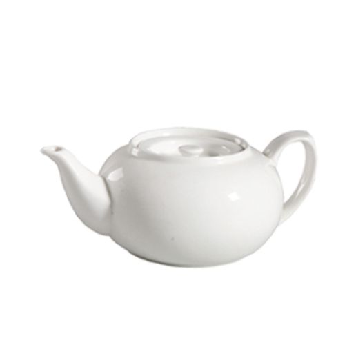 "C.A.C. 32oz Teapot, 8-inch, durable ceramic, white – SKU RSCAC-101-TPW-2"