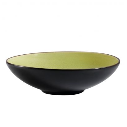 C.A.C. Soup/Salad Bowl 20oz – 7" golden green glaze, durable porcelain bowl ideal for serving soups, salads, and pasta in restaurants. 24 per case. SKU: RSCAC-666-15-G.