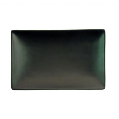 C.A.C. 5" Rectangular Platter – Non-glare black glazed porcelain platter, chip-resistant and stylish, perfect for serving appetizers or side dishes. Sold 36 per case. SKU: RSCAC-666-33-BLK.