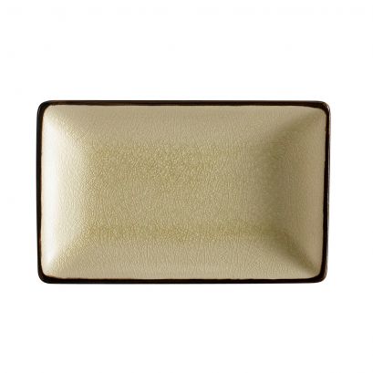 C.A.C. 8 1/2" Rectangular Platter – Creamy white glazed porcelain platter, chip-resistant and elegant, perfect for serving main courses or appetizers. Sold 24 per case. SKU: RSCAC-666-34-W.