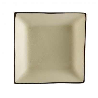 C.A.C. 9" Square Plate – Creamy White glazed porcelain plate, chip-resistant and elegant, perfect for upscale dining and modern plating. Sold 24 per case. SKU: RSCAC-666-8-W.