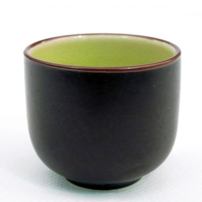 C.A.C. 1.5oz Wine Cup – Golden Green glazed porcelain, chip-resistant and elegant, perfect for sake and wine tastings. Sold 72 per case. SKU: RSCAC-666-WC-G.