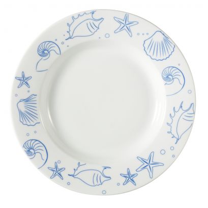 C.A.C. 12" Seashell Pasta Bowl – Elegant 22oz bowl perfect for pasta, salads, and seafood. Durable and stylish. 12/Case. SKU: RSCAC-ATC-120.
