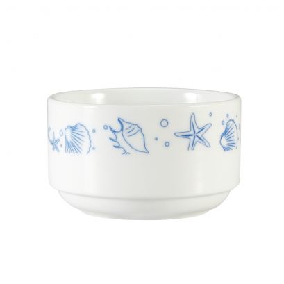 C.A.C. 4" Seashell Stacking Bouillon in Porcelain White – Durable and elegant soup bowl, perfect for fine dining and restaurant use. 36/Case. SKU: RSCAC-ATC-48.