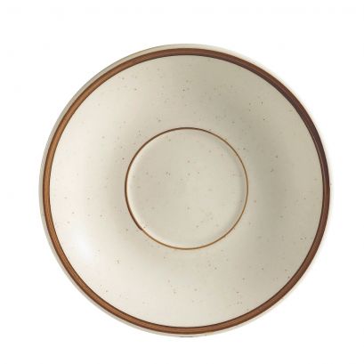 C.A.C. 6" porcelain saucer for AZ-1 Tall Cup. Classic design, durable, and dishwasher-safe. 36/Case. SKU: RSCAC-AZ-2.