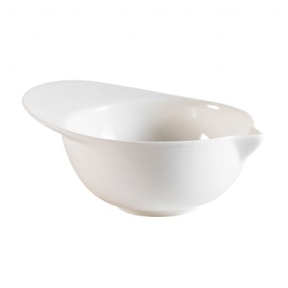 C.A.C. 4oz Cap Shape Soup Bowl, 4 1/2" diameter, perfect for soups, broths, and sauces. Sold as 36 per case. SKU: RSCAC-BH-5.