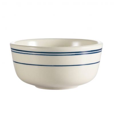 C.A.C. 9.5oz Jung Bowl, made of chip-resistant porcelain. Microwave & dishwasher safe. Sold as 36 per case. SKU: RSCAC-BLU-95.
