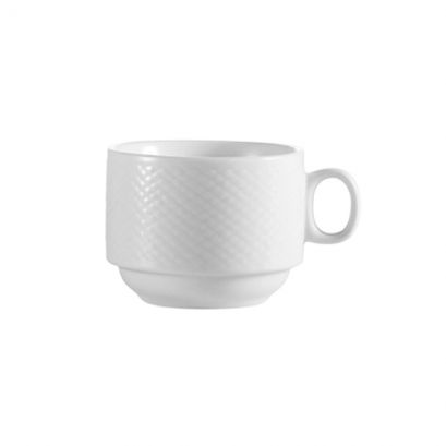 C.A.C. 3.5oz stacking porcelain cup, ideal for espresso and tea. SKU: RSCAC-BST-35.

