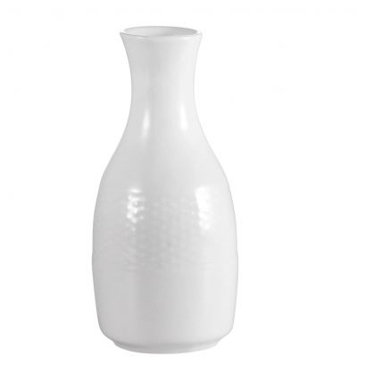 C.A.C. white porcelain bud vase, ideal for tabletop decor. SKU: RSCAC-BST-BV.