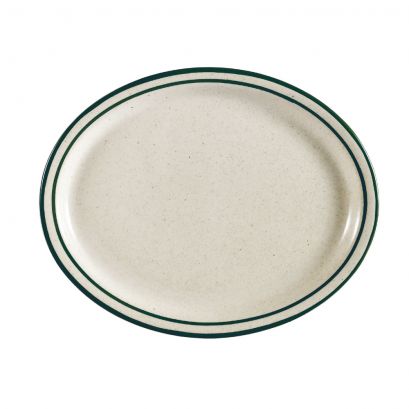 C.A.C. Oval Platter N.R. #10 – 13 1/2", chip-resistant porcelain platter. Ideal for serving entrées and seafood. 12 per case. SKU: RSCAC-CES-14.