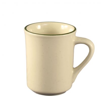 C.A.C. Ventura Mug – 8 oz, chip-resistant porcelain coffee mug with a sleek handle. Perfect for serving coffee and tea. 36 per case. SKU: RSCAC-CES-17.