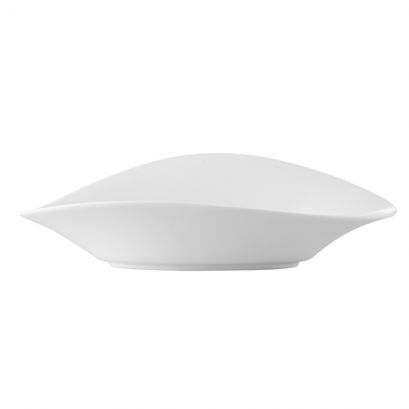 C.A.C. Deep Wavy Bowl, 26oz, 13 5/8", featuring a modern wavy rim. Ideal for large portions of soups, salads, or entrees. Commercial-grade porcelain. Sold 12 per case. SKU: RSCAC-COL-B14.