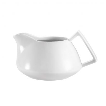 C.A.C. 8oz Porcelain Creamer with ergonomic handle and smooth spout. Ideal for restaurants, cafés, and hotels. Sold 36 per case. SKU: RSCAC-COL-PC.