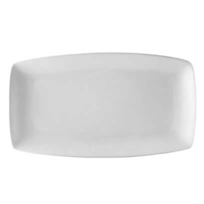 C.A.C. 12" Coupe Curved Rectangular Platter – Elegant porcelain serving platter perfect for upscale dining and events. SKU: RSCAC-COP-313.
