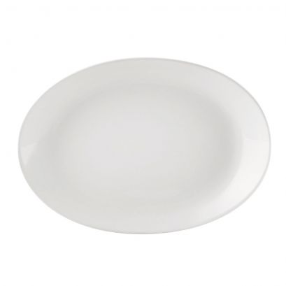 C.A.C. 11" Coupe Oval Platter – Durable porcelain serving platter for versatile use. SKU: RSCAC-COP-513.
