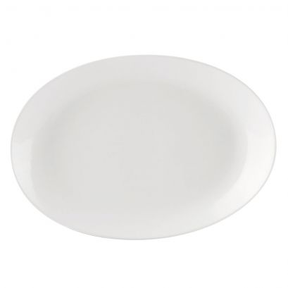 C.A.C. 12 1/2" Coupe Oval Platter – Durable porcelain serving platter, perfect for large servings. SKU: RSCAC-COP-514.
