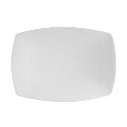 C.A.C. 13 1/4" Coupe Rectangular Platter – High-quality porcelain serving platter for restaurants and catering. Modern design, durable build. SKU: RSCAC-COP-RT14.

