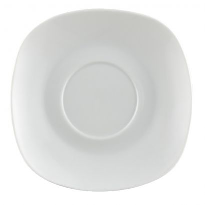 C.A.C. 5 3/4" Square Saucer – A modern porcelain saucer designed for the COP-SQ1 Square Cup. Durable, elegant, and perfect for cafés and restaurants. SKU: RSCAC-COP-SQ2.