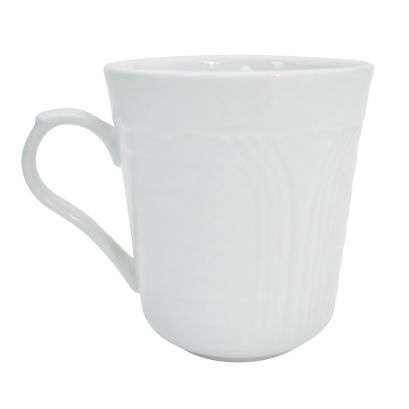 C.A.C. 8oz white porcelain mug, 3" height, commercial-grade. SKU: RSCAC-CRO-17.
