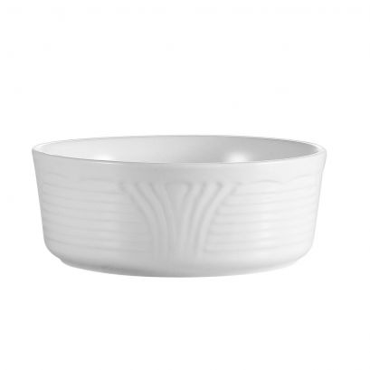 C.A.C. 6" stacking white porcelain nappie bowl with 18oz capacity – SKU RSCAC-CRO-28.
