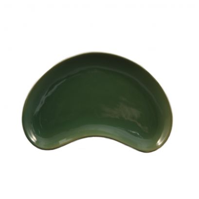 C.A.C. Crescent Shape Salad Plate 8 3/4" in green – case of 36 – SKU RSCAC-CRS-8-G.
