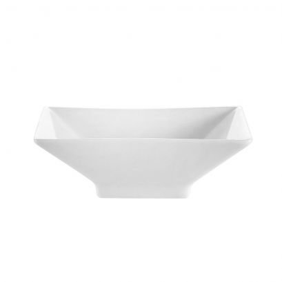 C.A.C. Square Bowl, 36oz capacity, 8 1/2" size, ideal for soups, salads, and pasta. Durable ceramic, sold in 24 per case, SKU: RSCAC-CTY-38.
