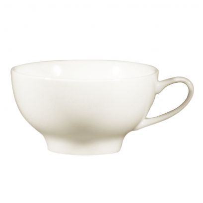 C.A.C. English Cup 8 oz – White porcelain tea or coffee cup with a traditional design and chip-resistant build. 36 per case. SKU: RSCAC-ENG-C1.
