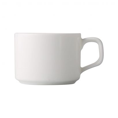 C.A.C. 3.5oz Stacking A.D. Cup – Compact white porcelain espresso cup, stackable, SKU RSCAC-EVT-35, 36 per case.
