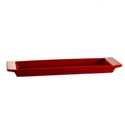C.A.C. 12-Inch Red Rectangular Porcelain Tray – SKU RSCAC-F-3S-R
