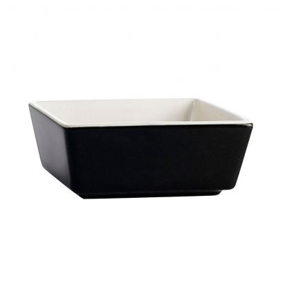 C.A.C. Square Bowl Black/White 5oz 3 1/2 Inches – SKU RSCAC-F-BW4-B/W
