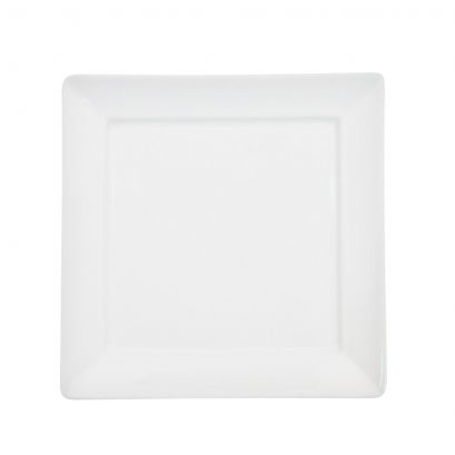 C.A.C. 7.5-Inch White Square Porcelain Plate – SKU RSCAC-F-SQ7


