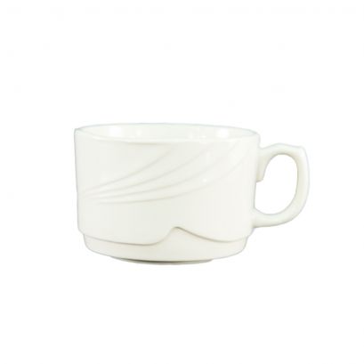 C.A.C. 3.5 oz White Porcelain Stacking Cup – SKU RSCAC-GAD-35
