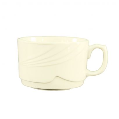 C.A.C. 12 oz White Porcelain Stacking Mug – SKU RSCAC-GAD-38
