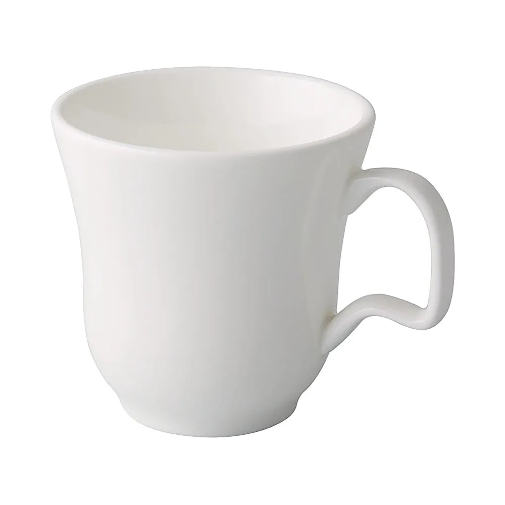 C.A.C. GDC-1-G White Porcelain Grace Cup with Ear Handle – 8oz, 3 3/8" – 36/Case
