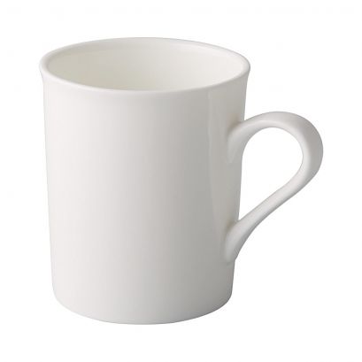 C.A.C. GDC-17 White Porcelain Straight Mug – 10oz, 3 1/8" – 36/Case
