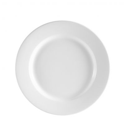 C.A.C. Plate 9 3/4" – Classic round porcelain plate, versatile for serving entrées, appetizers, or shared dishes. Durable and elegant design, perfect for restaurants, hotels, and catering. 24 per case. SKU: RSCAC-9.75.
