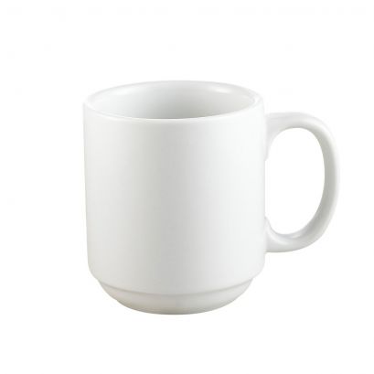 Prime Straight Stacking Mug 10oz 3 1/4" 36/Case – Sleek and practical stacking mug designed for efficient storage. Perfect for serving coffee, tea, or hot beverages in restaurants, cafés, and hotels. Durable and space-saving.