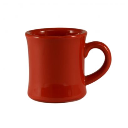 Hartford Mug Red 7.5oz 3 1/4" 36/Case – Bold red mug with a smooth glaze finish, ideal for serving hot coffee, tea, or cocoa. Perfect for cafés, diners, and restaurants looking for a vibrant touch.
