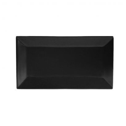 C.A.C. Rect. Platter Sunflower 10" – Durable porcelain, perfect for serving main dishes or starters. 24 per case. SKU: RSCAC-KC-12-BLK