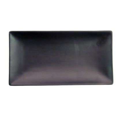 C.A.C. Rect. Platter Black 11.5" – Sleek porcelain platter ideal for entrees or displays. 12 per case. SKU: RSCAC-KC-13-BLK.