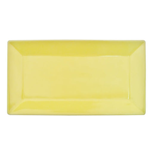 C.A.C. Rect. Platter Sunflower 11.5" – Decorative porcelain platter perfect for serving meals or appetizers. 12 per case. SKU: RSCAC-KC-13-SFL
