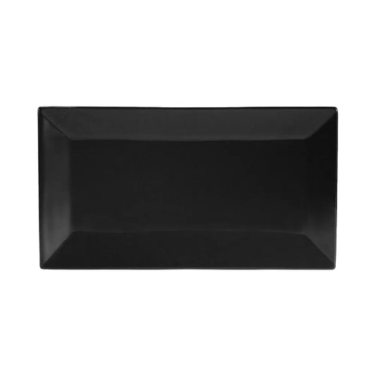 C.A.C. Rect. Platter Black 13" – Sleek porcelain platter ideal for large servings or displays. 12 per case. SKU: RSCAC-KC-14-BLK.