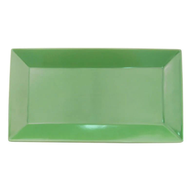 C.A.C. Rect. Platter Green 13" – Durable porcelain platter perfect for main courses or displays. 12 per case. SKU: RSCAC-KC-14-G