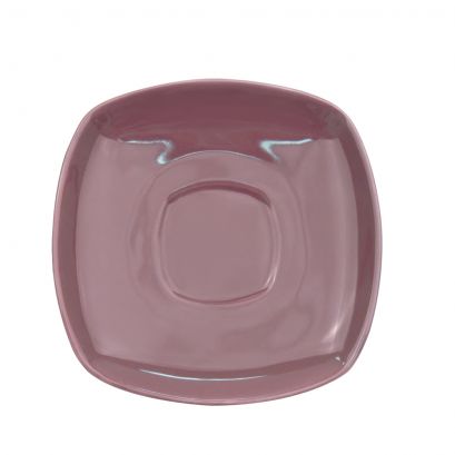C.A.C. Square Saucer Plum 6" – Matching saucer for KC-1-PLM cup, elegant porcelain. 36 per case. SKU: RSCAC-KSE-6-PLM.